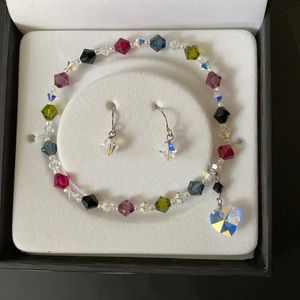 Sterling Silver crystalized Swarovski Elements set